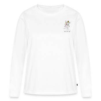 Let Your Mind Grow - Frauen Premium Bio Langarmshirt - Weiß - Vorne - Julia (174cm)