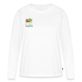 Ballons de rêve - T-shirt manches longues Premium bio Femme - blanc - Devant - Julia (174cm)