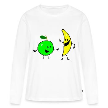 fruit salad three - Frauen Premium Bio Langarmshirt - Weiß - Vorne - Julia (174cm)