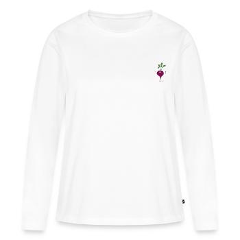 Unbeetable - unbeatable - beetroot - Women's Premium Organic Long Sleeve Shirt - white - Front - Julia (174cm)