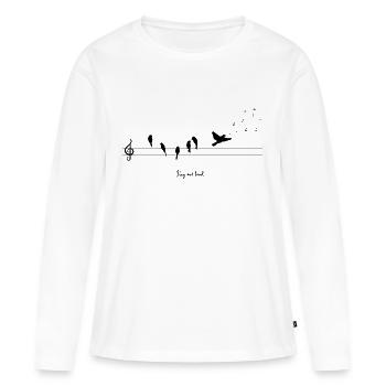 music - Frauen Premium Bio Langarmshirt - Weiß - Vorne - Julia (174cm)