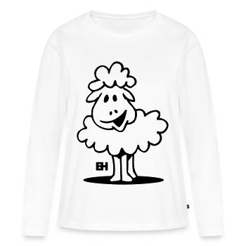 Sheep - Women's Premium Organic Long Sleeve Shirt - white - Front - Julia (174cm)
