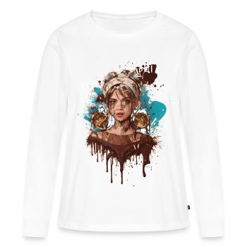 Sweet Lady - Frauen Premium Bio Langarmshirt - Weiß - Vorne - Julia (174cm)