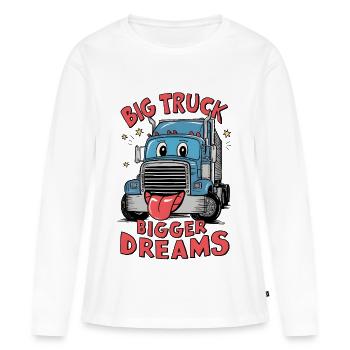 Un gros camion, de plus grands rêves - T-shirt manches longues Premium bio Femme - blanc - Devant - Julia (174cm)