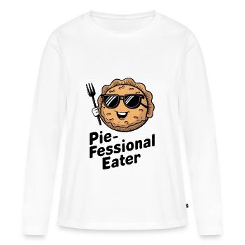 Pie-fessional Eater - Frauen Premium Bio Langarmshirt - Weiß - Vorne - Julia (174cm)