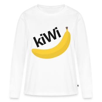 CRAZY FRUITS Kollektion - Frauen Premium Bio Langarmshirt - Weiß - Vorne - Julia (174cm)