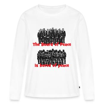 Conseil de la Paix : Ennui de la Paix - T-shirt manches longues Premium bio Femme - blanc - Devant - Julia (174cm)