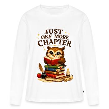 Un chapitre de plus - T-shirt manches longues Premium bio Femme - blanc - Devant - Julia (174cm)