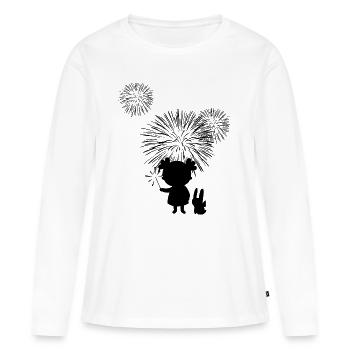 Silvester Feuerwerk - Frauen Premium Bio Langarmshirt - Weiß - Vorne - Julia (174cm)
