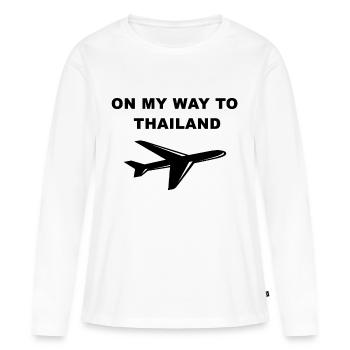 Thaïlande - T-shirt manches longues Premium bio Femme - blanc - Devant - Julia (174cm)