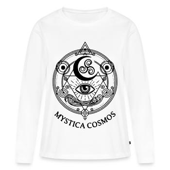 Mystica Cosmos - Women's Premium Organic Long Sleeve Shirt - white - Front - Julia (174cm)
