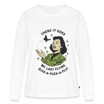 Papillon Military Jacket - T-shirt manches longues Premium bio Femme - blanc - Devant - Julia (174cm)
