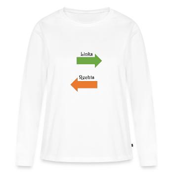 Left and right - Women's Premium Organic Long Sleeve Shirt - white - Front - Julia (174cm)