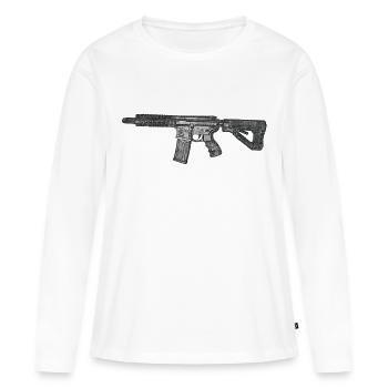 M4 - Zeichnung - Frauen Premium Bio Langarmshirt - Weiß - Vorne - Julia (174cm)