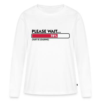 Fart Is Loading (2c)++ - T-shirt manches longues Premium bio Femme - blanc - Devant - Julia (174cm)