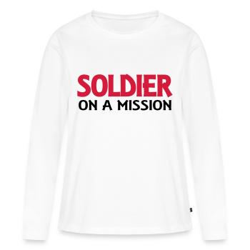 Soldier on a mission - Women's Premium Organic Long Sleeve Shirt - white - Front - Julia (174cm)
