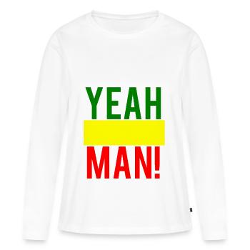 Reggae yeah Man - Frauen Premium Bio Langarmshirt - Weiß - Vorne - Julia (174cm)