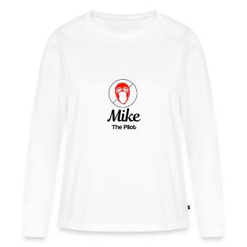 Pilot - Frauen Premium Bio Langarmshirt - Weiß - Vorne - Julia (174cm)