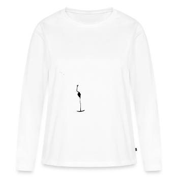 Platter lift - Button Lift - Ski lift - art - Women's Premium Organic Long Sleeve Shirt - white - Front - Julia (174cm)