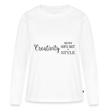 Creativity Style Gifts - Frauen Premium Bio Langarmshirt - Weiß - Vorne - Julia (174cm)