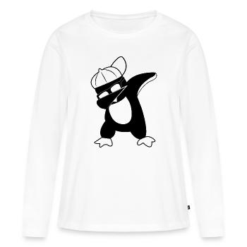 Pingouin pingouin - T-shirt manches longues Premium bio Femme - blanc - Devant - Julia (174cm)
