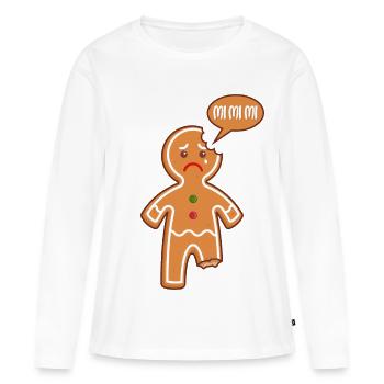 Lebkuchenmann Mi Mi Mi Mimimi Lustige Sprüche - Frauen Premium Bio Langarmshirt - Weiß - Vorne - Julia (174cm)