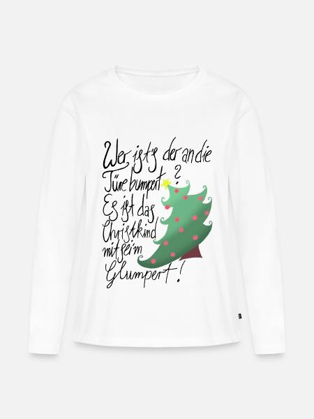 Christkind Glumpert - Frauen Premium Bio Langarmshirt - Weiß