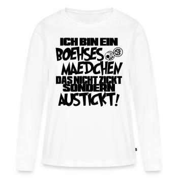 Ich bin ein Boehses Maedchen ... - Frauen Premium Bio Langarmshirt - Weiß - Vorne - Julia (174cm)
