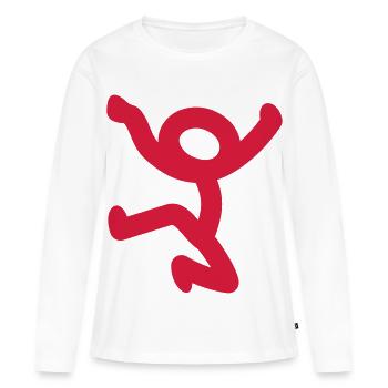 Comic - Frauen Premium Bio Langarmshirt - Weiß - Vorne - Julia (174cm)