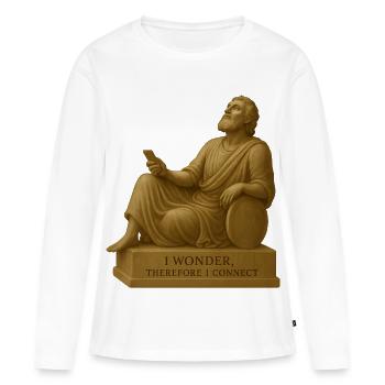 Bijoux de penseur philosophique - T-shirt manches longues Premium bio Femme - blanc - Devant - Julia (174cm)