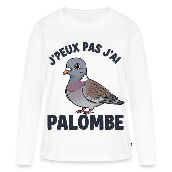 Chasseur Palombe Tradition Sud Ouest Palombière - Women's Premium Organic Long Sleeve Shirt - white - Front - Julia (174cm)