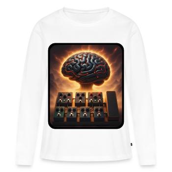 ATOMIC PEDALBOARD – Klang & Bild - Frauen Premium Bio Langarmshirt - Weiß - Vorne - Julia (174cm)
