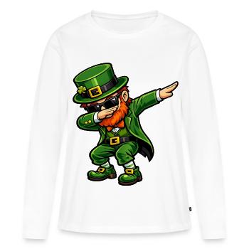 Dabbing Ire - Frauen Premium Bio Langarmshirt - Weiß - Vorne - Julia (174cm)