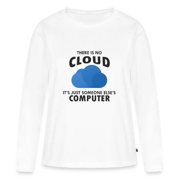 Il n'y a pas de t-shirt nuage - T-shirt manches longues Premium bio Femme - blanc - Devant - Julia (174cm)