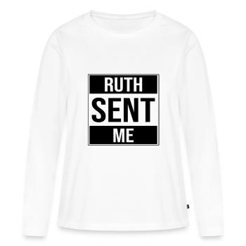 Ruth m'a envoyé Ruth Bader Ginsburg - T-shirt manches longues Premium bio Femme - blanc - Devant - Julia (174cm)