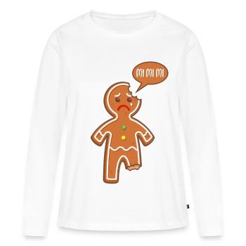 Lebkuchenmann Mimimi Mi Mi Mi Lustige Sprüche - Frauen Premium Bio Langarmshirt - Weiß - Vorne - Julia (174cm)