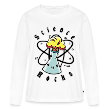 La science roche - T-shirt manches longues Premium bio Femme - blanc - Devant - Julia (174cm)
