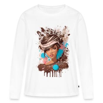 Sweet Lady - Frauen Premium Bio Langarmshirt - Weiß - Vorne - Julia (174cm)