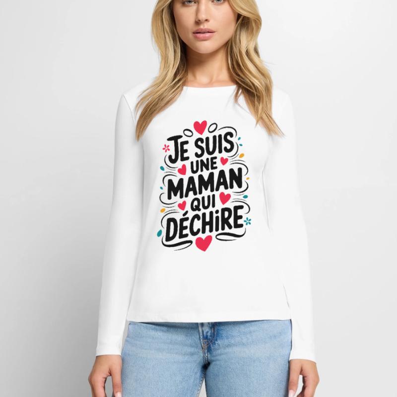 Ich bin eine Killer-Mutter Frauen Premium Bio Langarmshirt