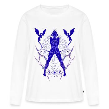 Schütze-Frau – Astrologiegeschenk - Frauen Premium Bio Langarmshirt - Weiß - Vorne - Julia (174cm)