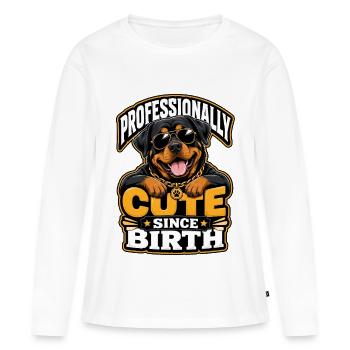 Rottweiler - Frauen Premium Bio Langarmshirt - Weiß - Vorne - Julia (174cm)