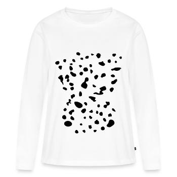 taches de dalmatien - T-shirt manches longues Premium bio Femme - blanc - Devant - Julia (174cm)