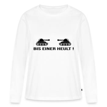 Until one howls tank peace world peace war - Women's Premium Organic Long Sleeve Shirt - white - Front - Julia (174cm)