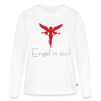 CD - Engel in zivil - Geburt Geschenk des Himmels - Frauen Premium Bio Langarmshirt - Weiß - Vorne - Julia (174cm)