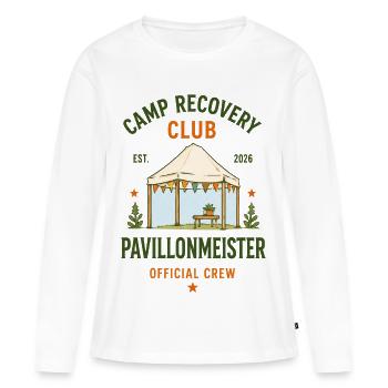 Maître du pavillon – Équipe du Club de Récupération du Camp - T-shirt manches longues Premium bio Femme - blanc - Devant - Julia (174cm)