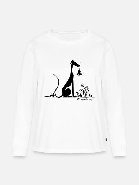 My mouse! - Frauen Premium Bio Langarmshirt - Weiß