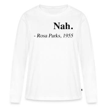PINK PARKS FERMER VINTAGE - T-shirt manches longues Premium bio Femme - blanc - Devant - Julia (174cm)
