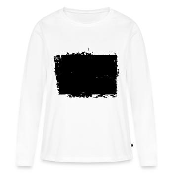 LEINWAND GRUNGE 19 6 - Frauen Premium Bio Langarmshirt - Weiß - Vorne - Julia (174cm)