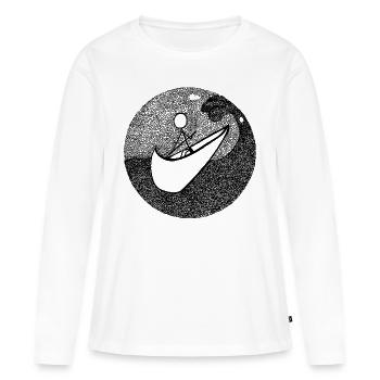 Erinnerungen - Frauen Premium Bio Langarmshirt - Weiß - Vorne - Julia (174cm)