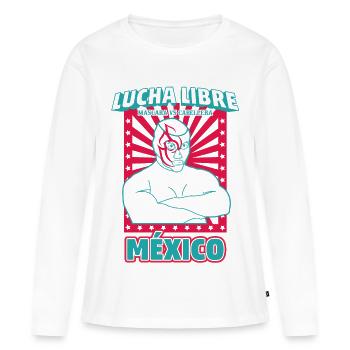 Lutte mexicaine 3 - T-shirt manches longues Premium bio Femme - blanc - Devant - Julia (174cm)